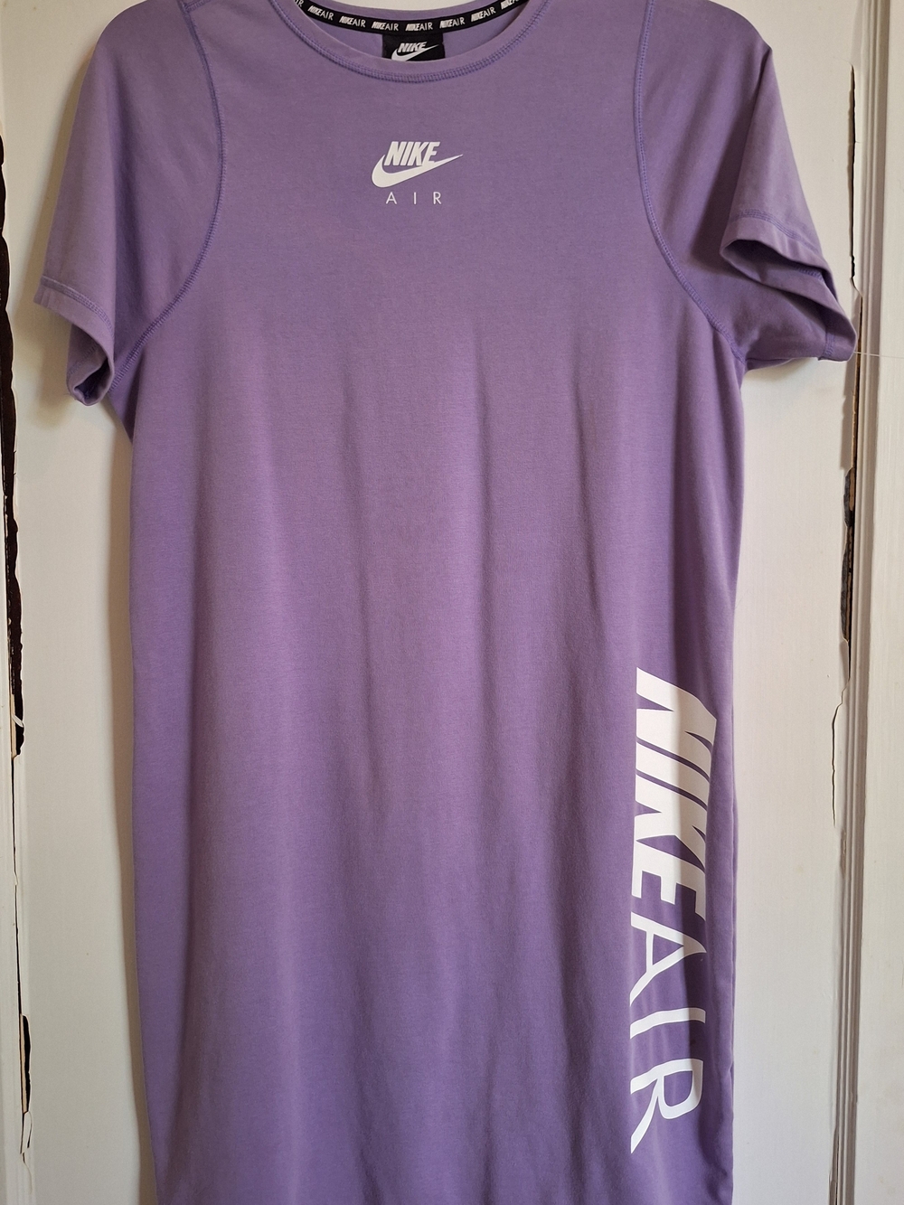 Nike Air Womens Form-Fitting Bodycon Dress Purple/White Logo Sz XL Sport Tennis